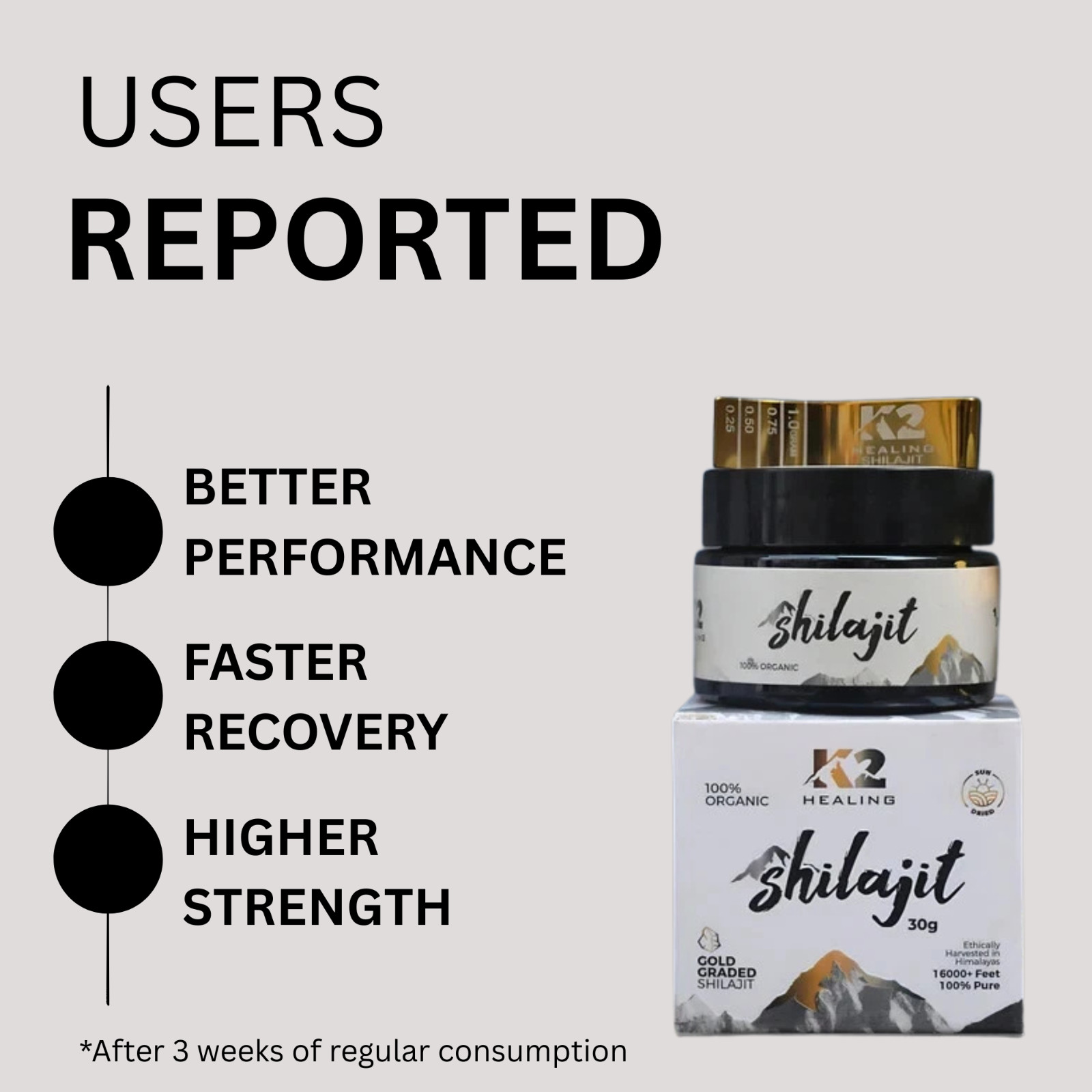 Pure Himalayan Shilajit Resin 80g Authentic k2healingshilajit Lab Tested