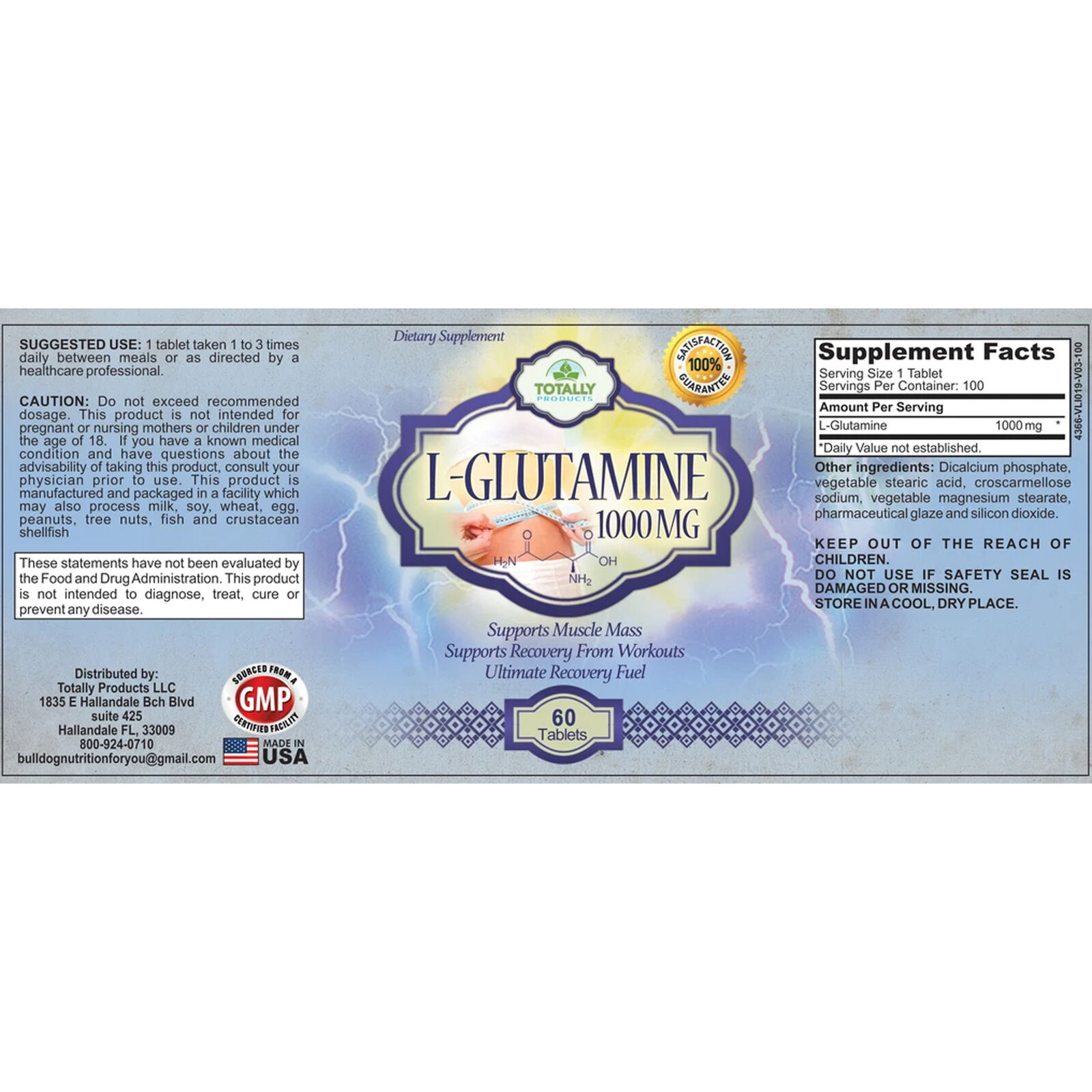 Anti Gray Hair Supplements Color Restoration & L-Glutamine Tablet Muscle Growth