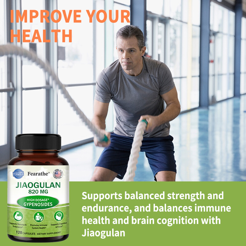 Natural Jiaogulan Capsules 820 Mg – Balances Body Endurance And Immune Health
