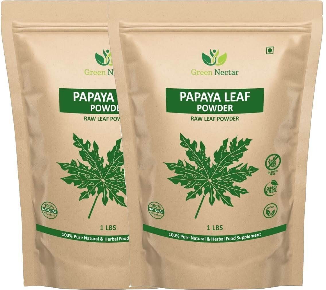 Papaya Leaf Powder 32 Oz(2 packs of 1 lb), Good to make Tea, juice extract.