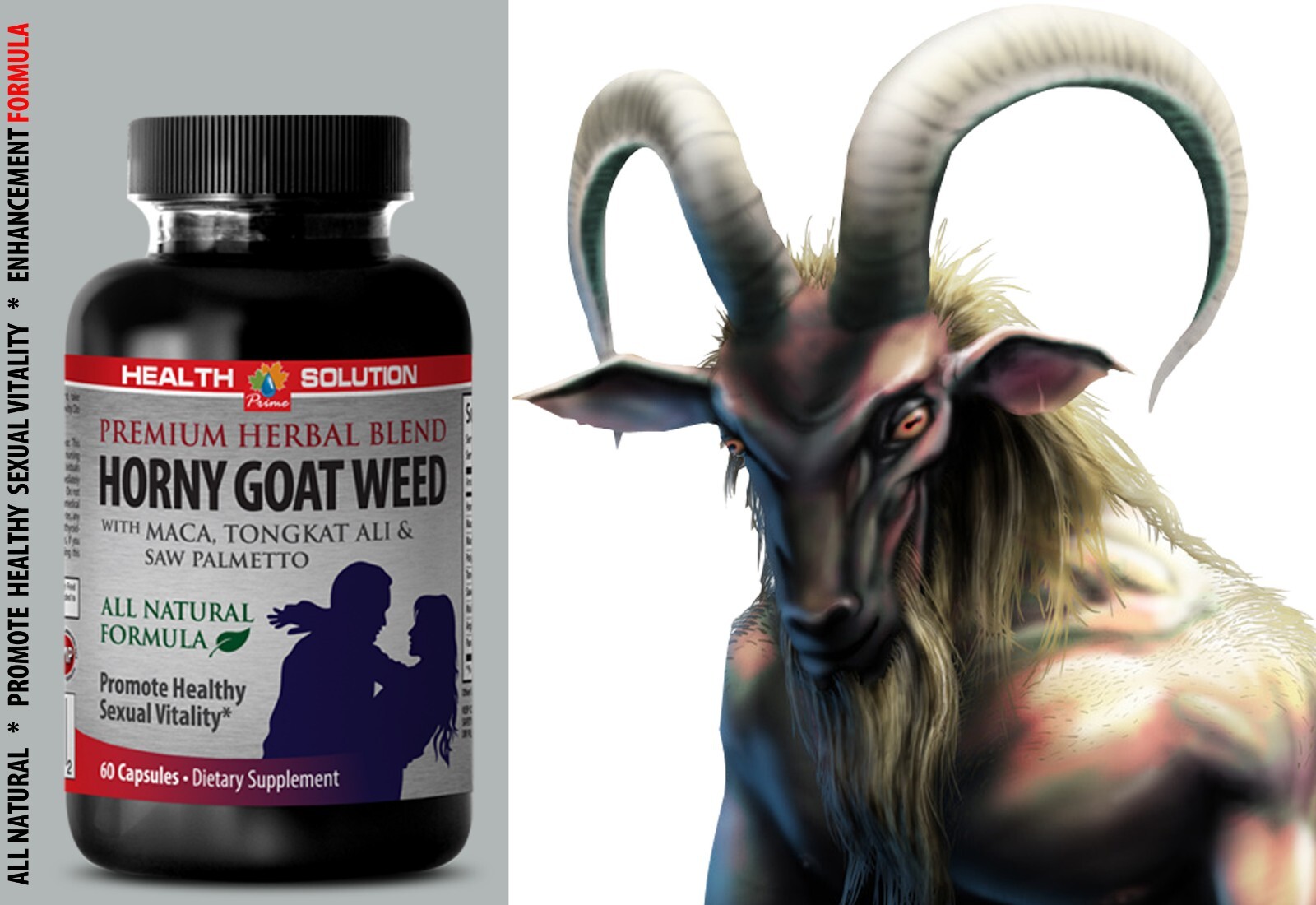 HORNY GOAT WEED COMPLEX – Maca, Saw Palmetto, Herbal Supplement 1Bot