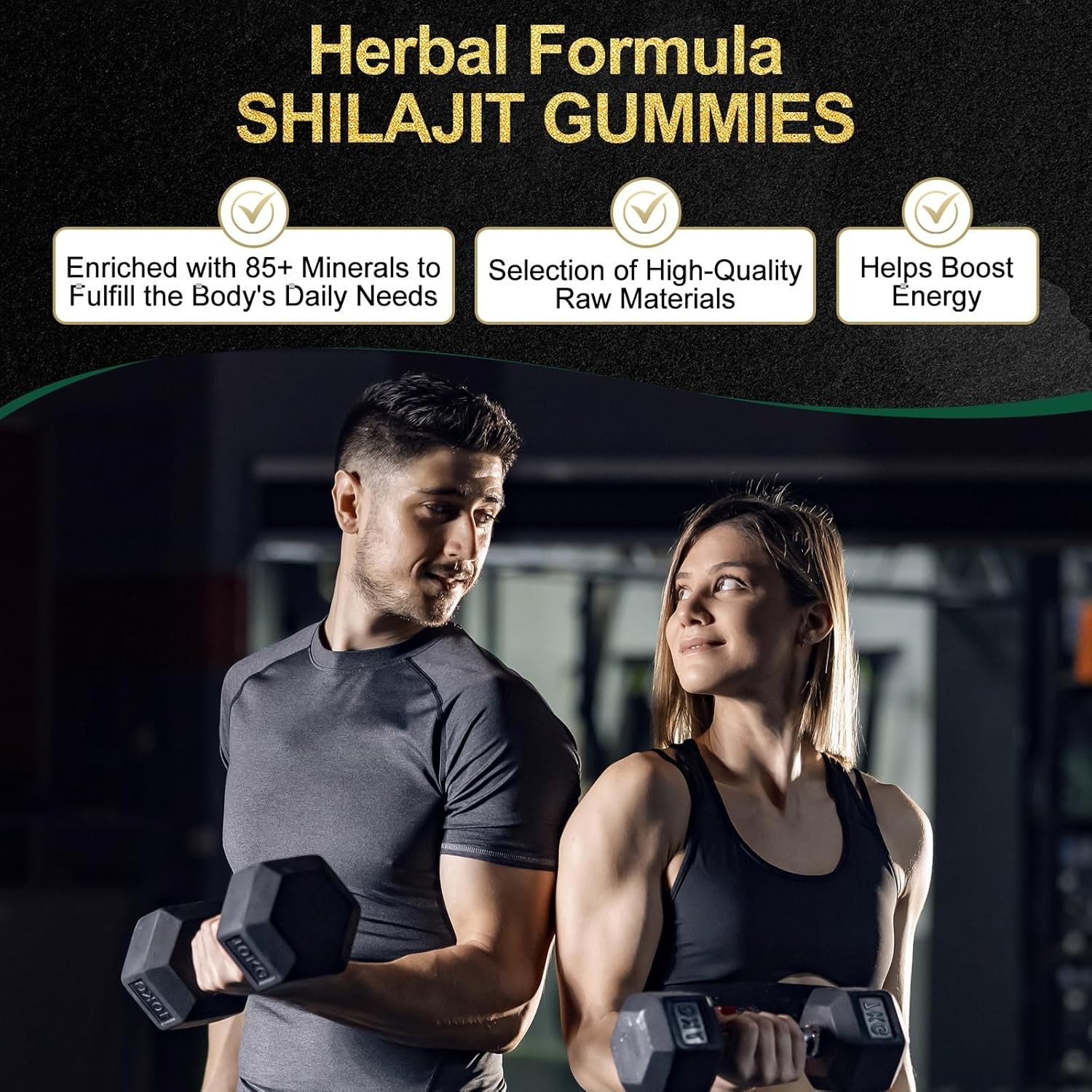 Shilajit Gummie, Himalayan Natural Shilajit Gummies, No Added Sugar with Ashwaga