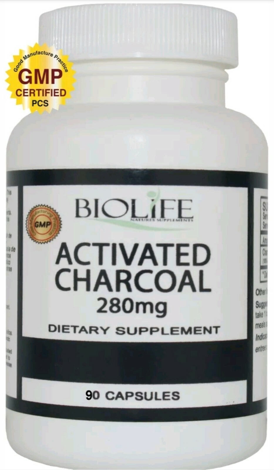 CHARCOAL (CARBON 100% ACTIVADO – 90 capsulas)