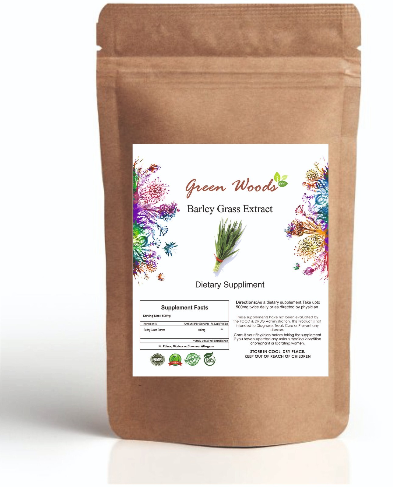Barley Grass Extract 100% Pure Superfood Supports Detoxification Free Shipping