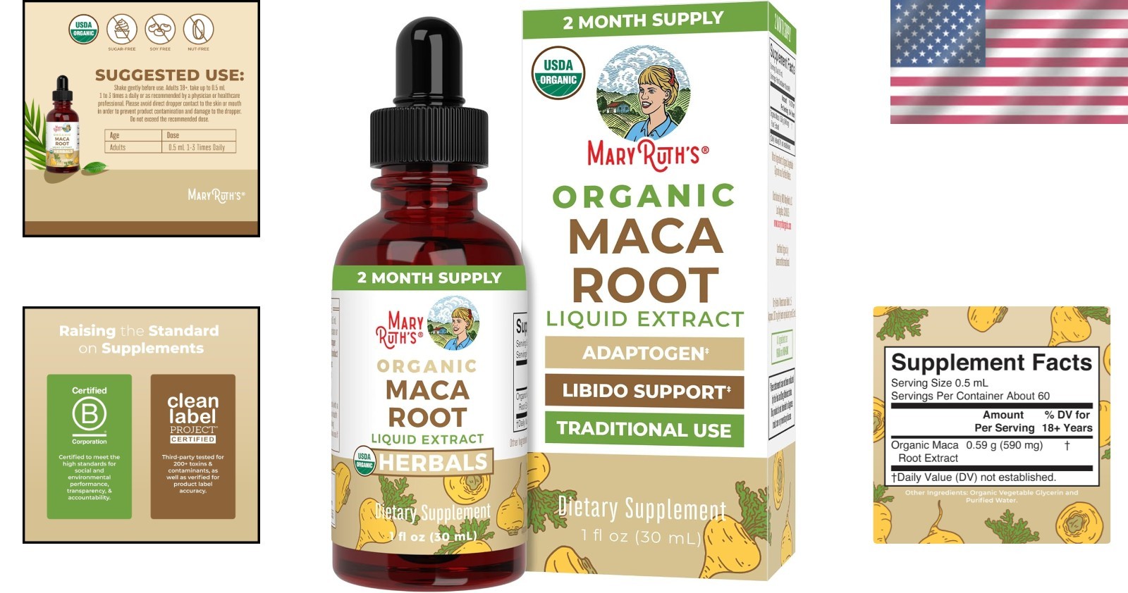 New Maca Root Drop Bottle