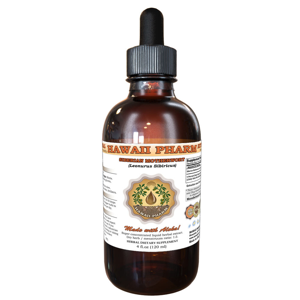 Siberian Motherwort (Leonurus Sibiricus) Tincture. Alcohol-Based. Hawaii Pharm.