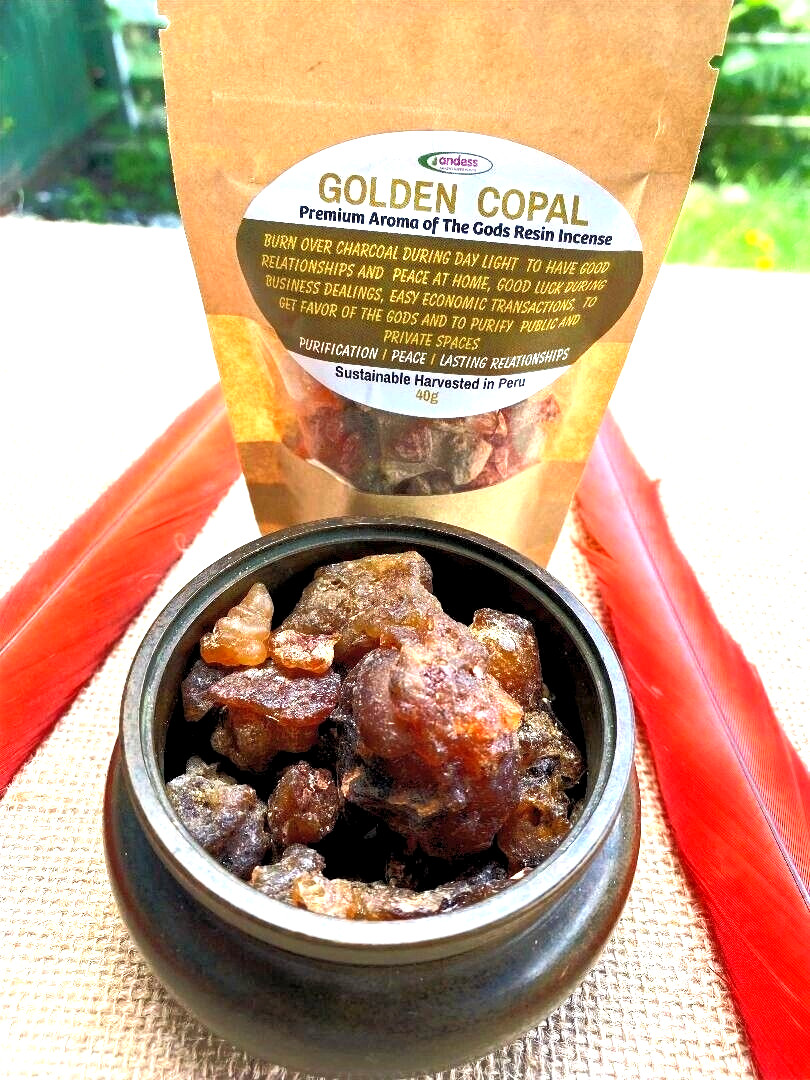 COPAL GOLD AMARILLO RITUAL FOR LOVE ROMANCE ATTRACTION INCENSE 80g AU SELLER