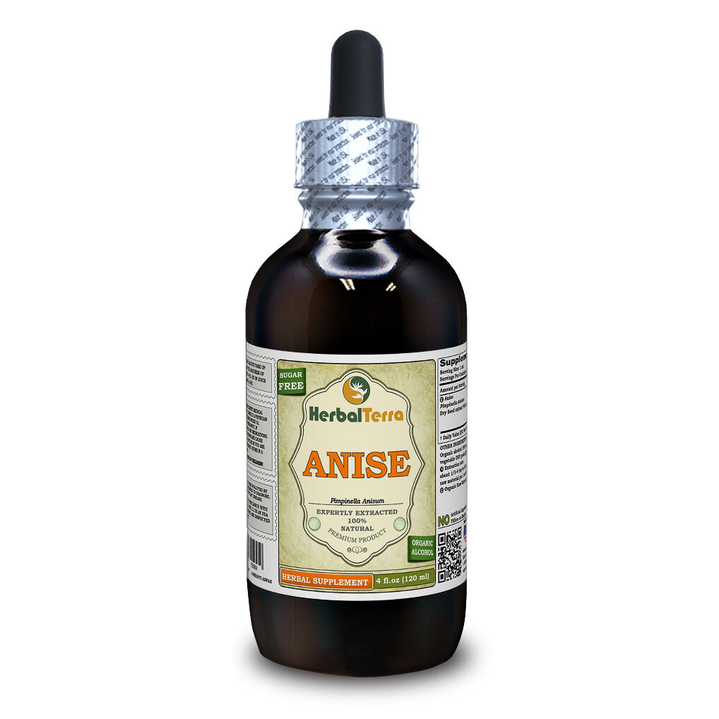 Anise (Pimpinella Anisum) Tincture, Organic Dried Seed Liquid Extract