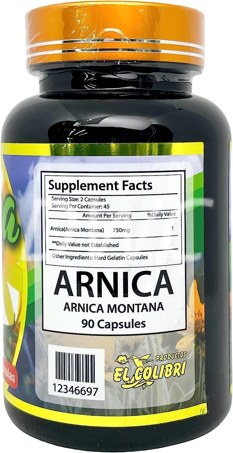 Productos el colibri Arnica Montana 750mg 90 Capsules