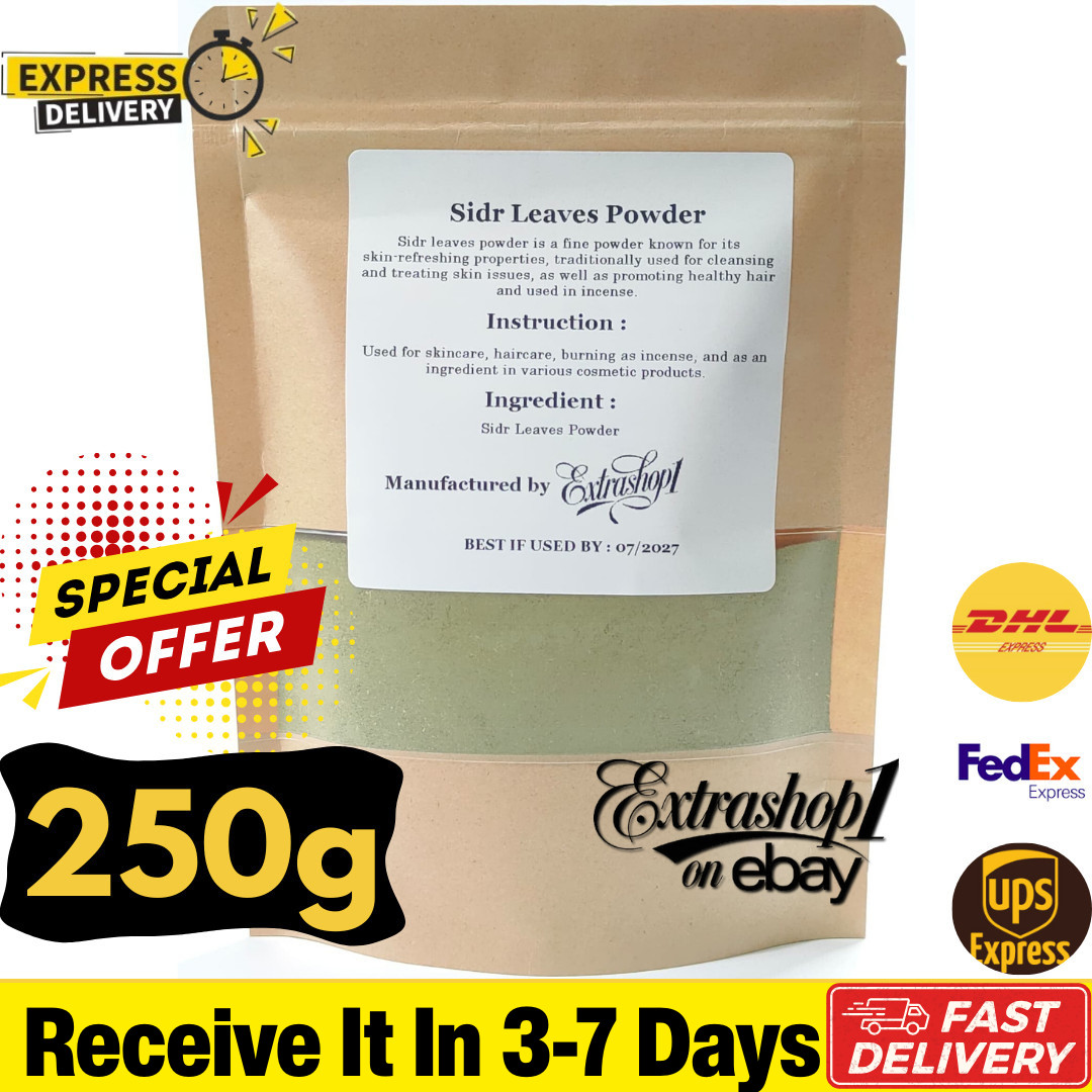 Premium Sidr Powder 250g / 0.5lbs for Skin, Hair & Health – مسحوق ورق السدر
