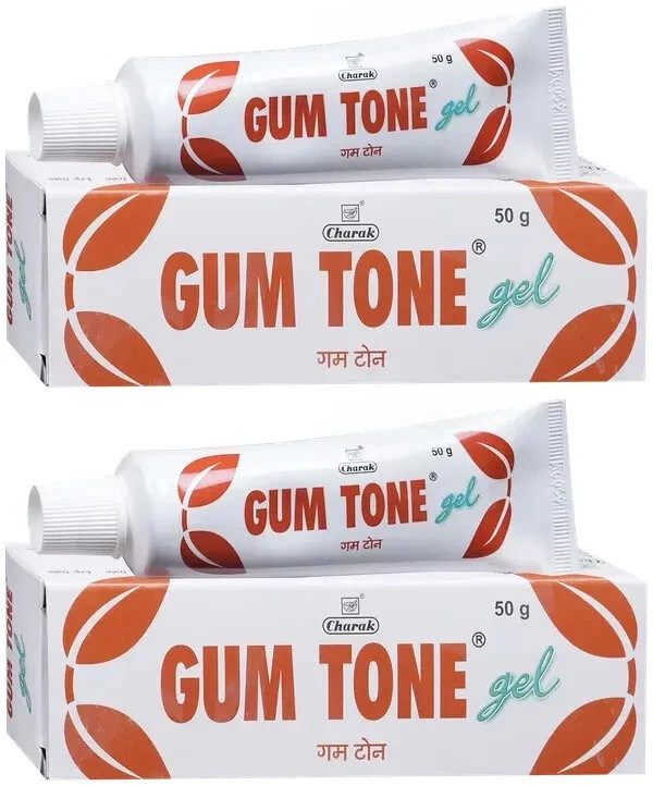 2× Charak Gumtone Gel 50g – Herbal Toothpaste for Healthy Gums & Teeth