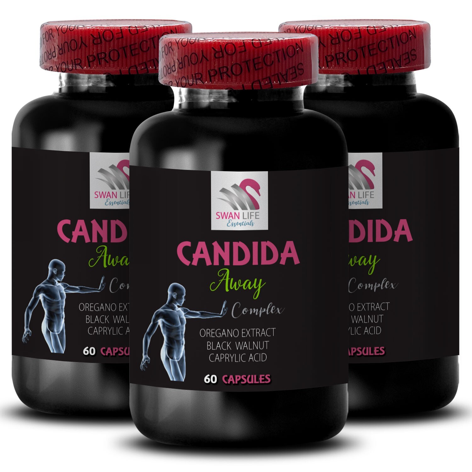 Candida Away – CANDIDA BALANCE – Aloe Vera Leaf health supplement 3Bot 180C