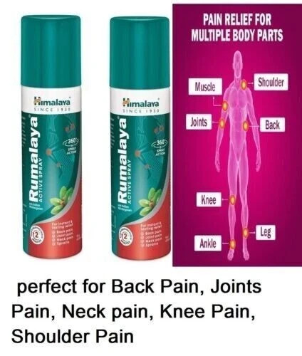 2 Packs x Himalaya Rumalaya Active Spray 50g | Herbal Ayurvedic Body Spray |