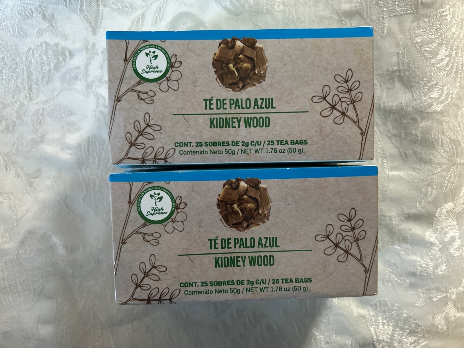 Te Palo Azul/Kidney Wood 25 per box, 50 Tea Bags Total { 2 Boxes} High Supreme