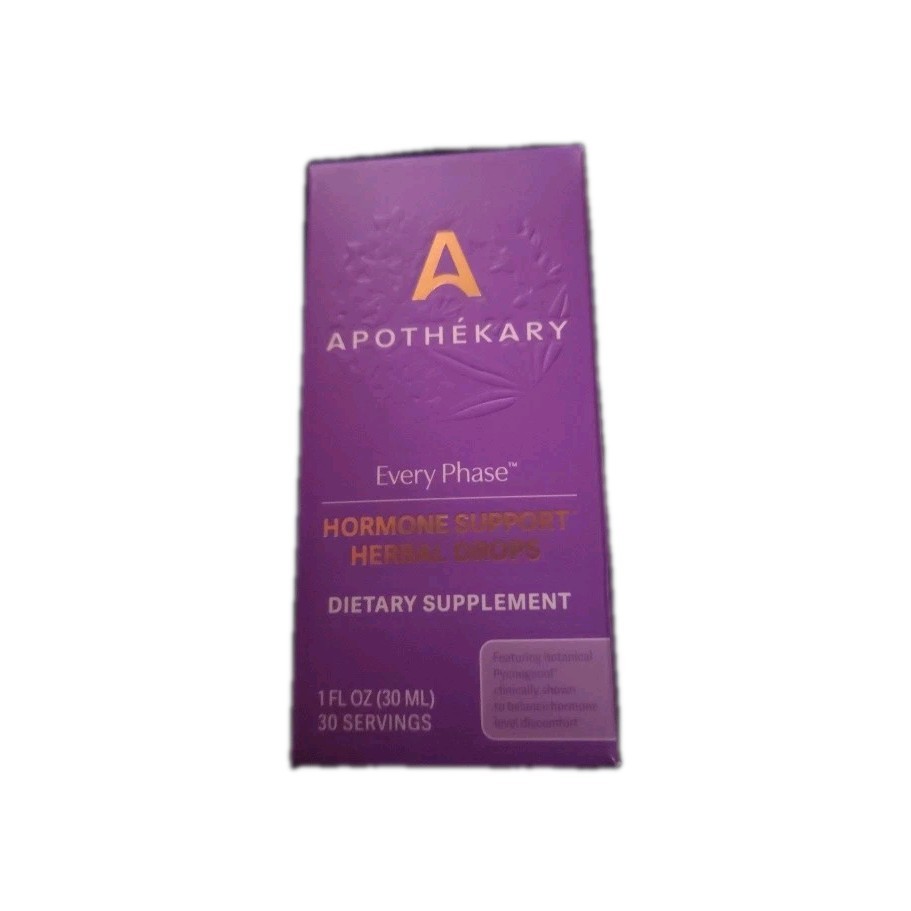 Apothekary Every Phase Natural Hormone Support Herbal Drops – 30ml/1 FL OZ