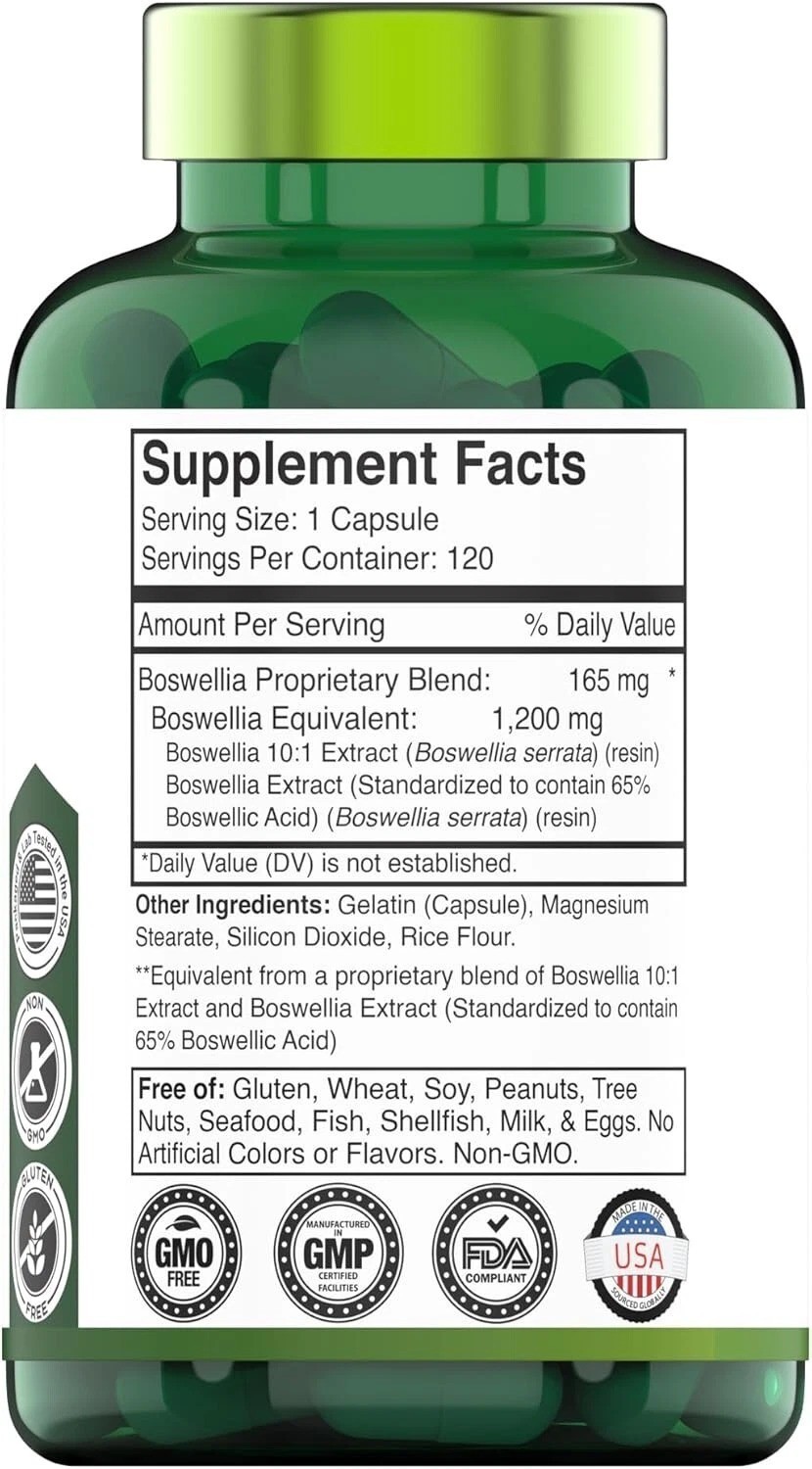 Boswellia Serrata Herbal Extract Capsules 1200 Mg Capsule- FREE SHIPPING