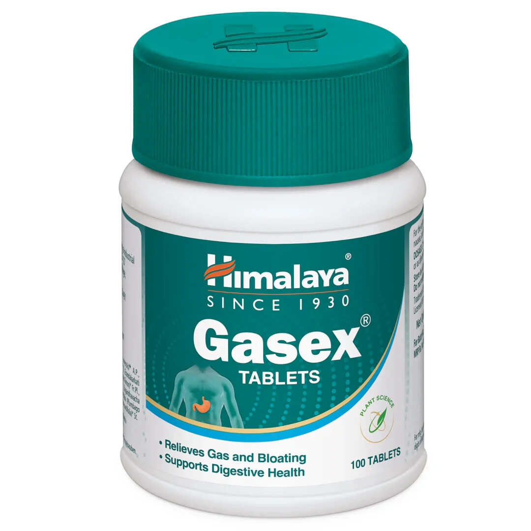 5 x Himalaya Gasex 500 Tablets For Gas, Bloating, Digestion & Stomach Relief