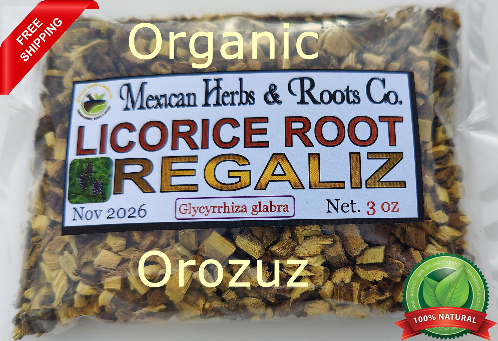 Liquorice/licorice root heartburn/reflux relief Natural organic herbal tea 3oz