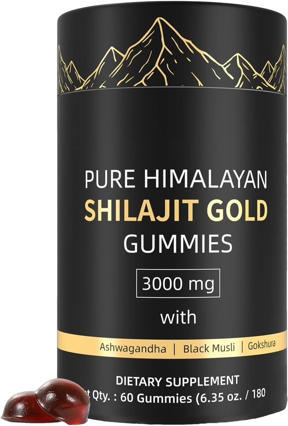 Shilajit Gummie, Himalayan Natural Shilajit Gummies, No Added Sugar with Ashwaga