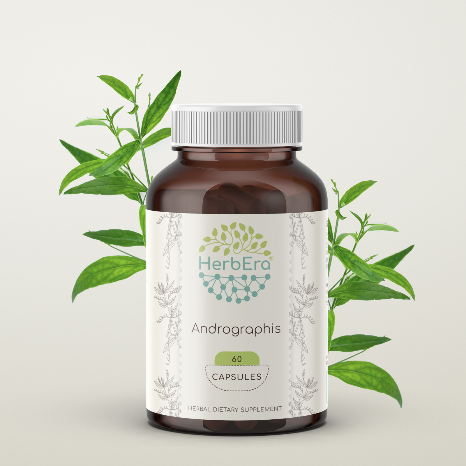 HerbEra Andrographis 60/120 Capsules, 400 mg, Organic
