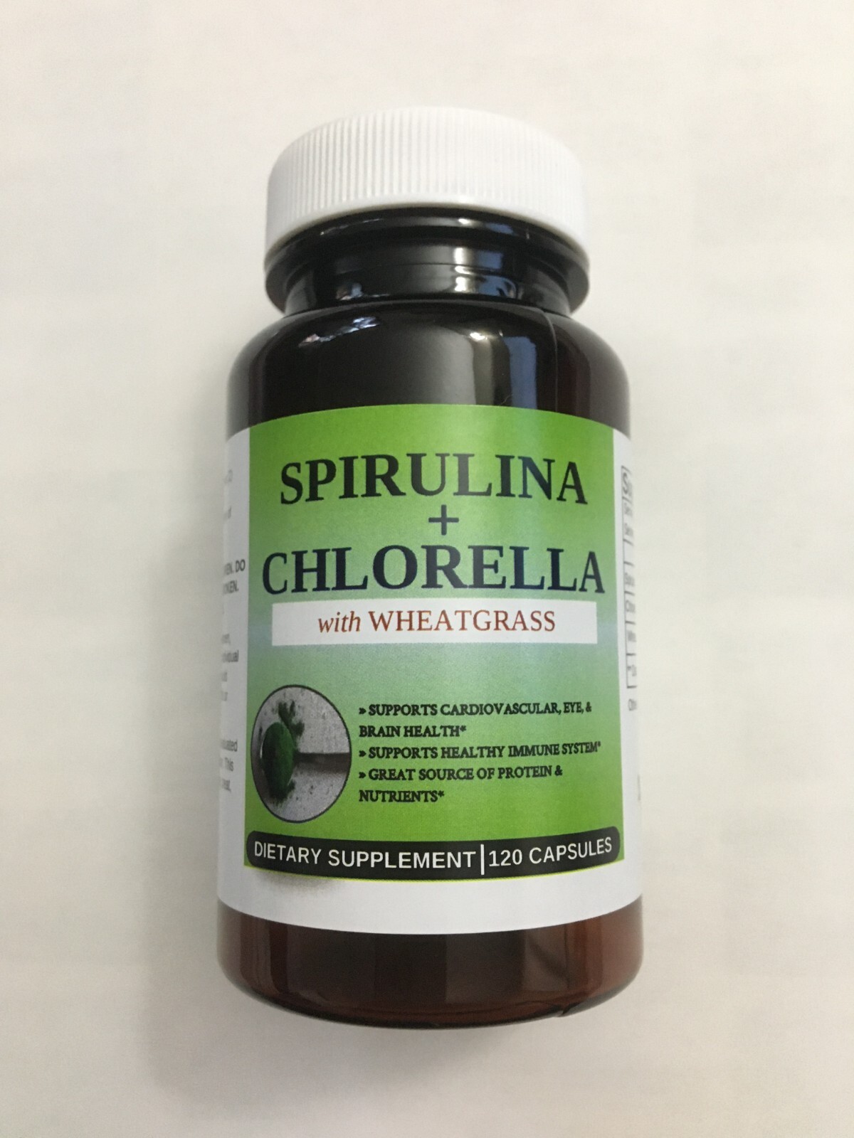 Spirulina + Chlorella + Wheatgrass 500mg – Vegan Capsules