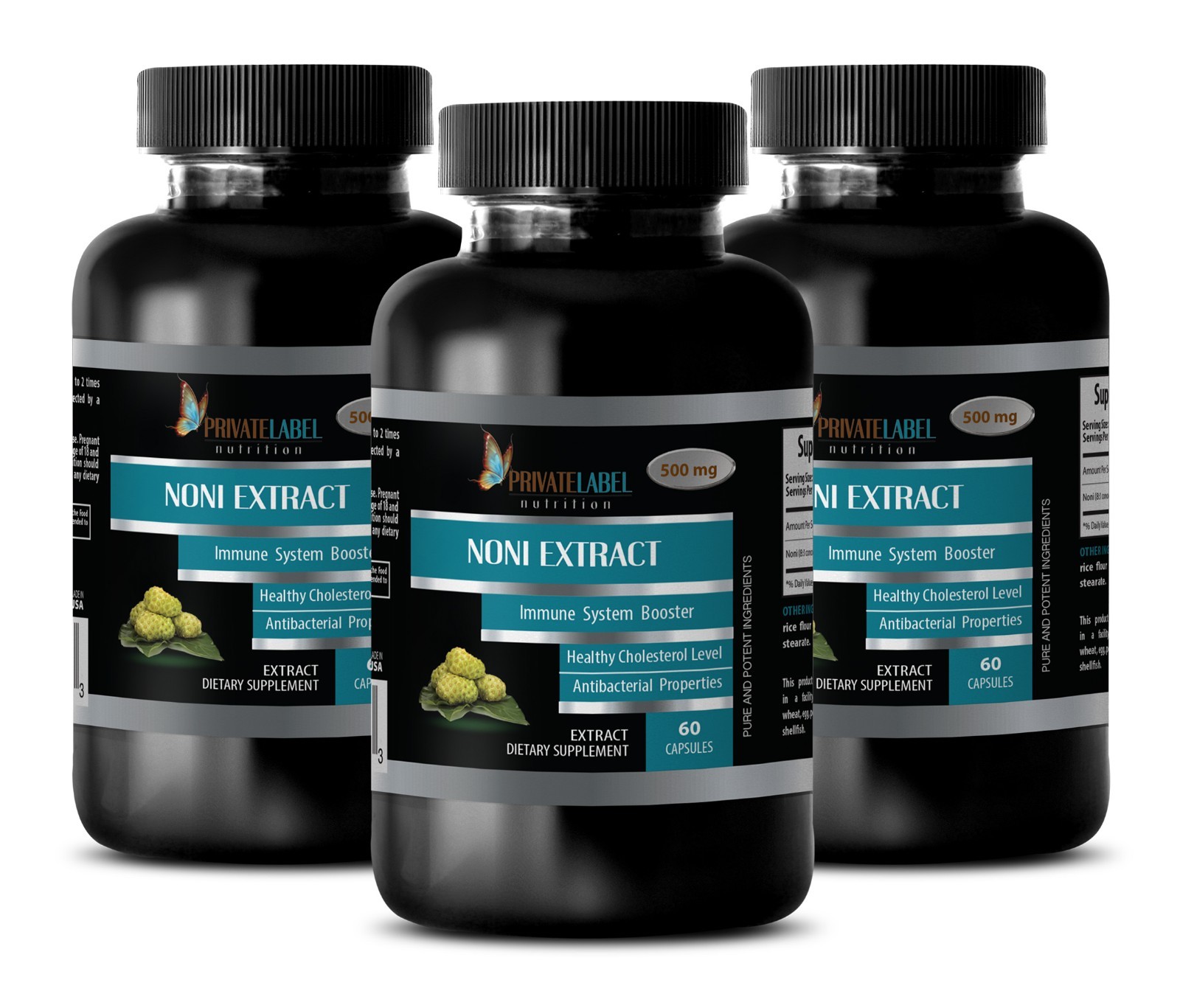 Mulberry Leaves Capsules – NONI EXTRACT 500mg – Antipsychotic Effect – 3 Bottles