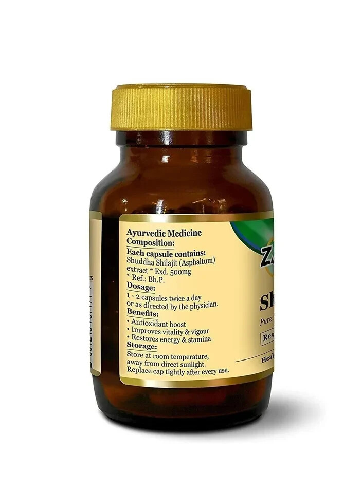 Zandu Shilajit (60 Caps) Ayurvedic Helps in Improving Strength Stamina Vitality