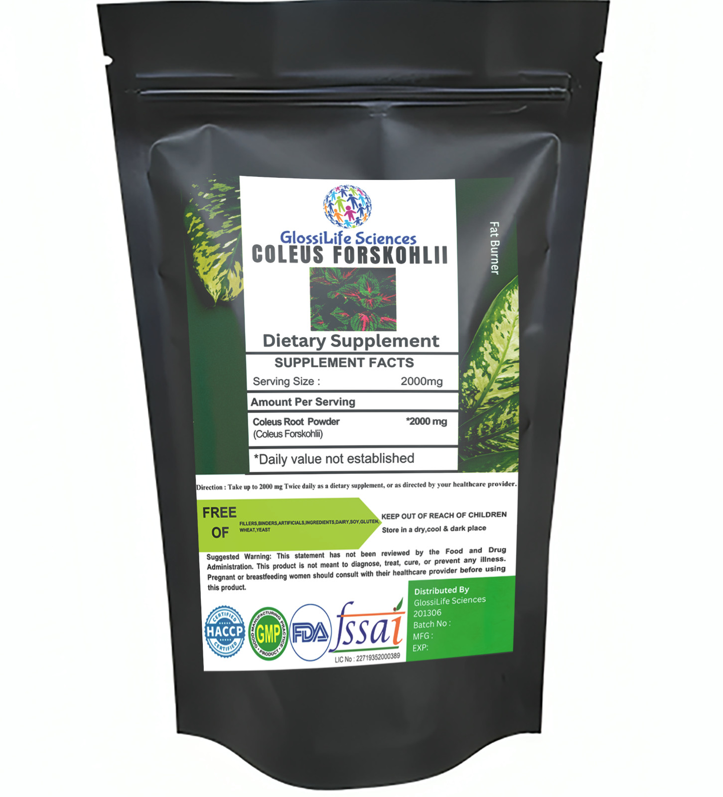 Organic Forskohlii Powder Organic Forskolin Powder