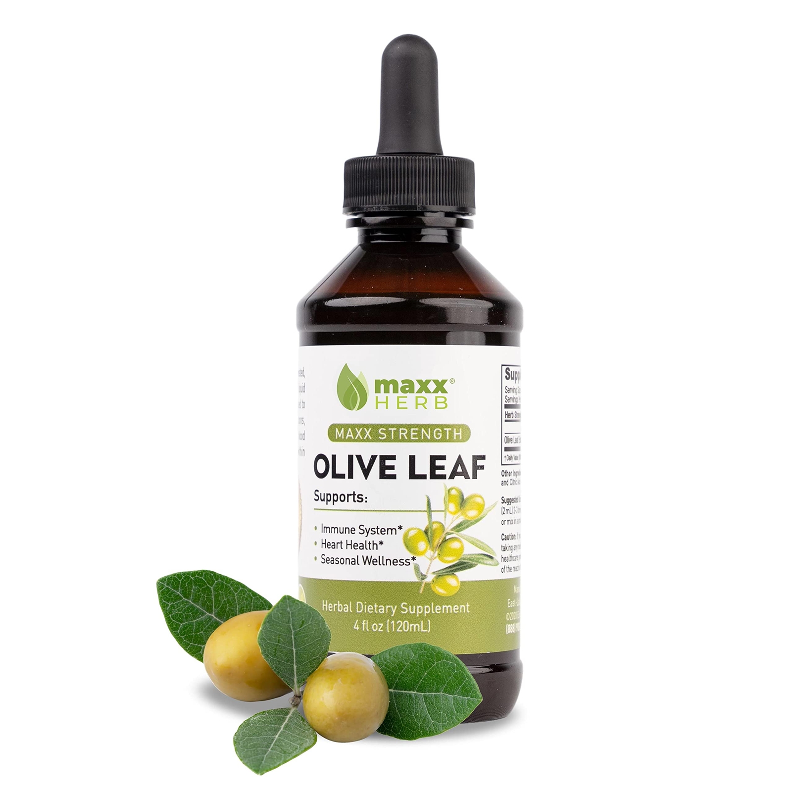 Maxx Herb Olive Leaf Extract – Max Strength Oleuropein Liquid Absorbs Better …