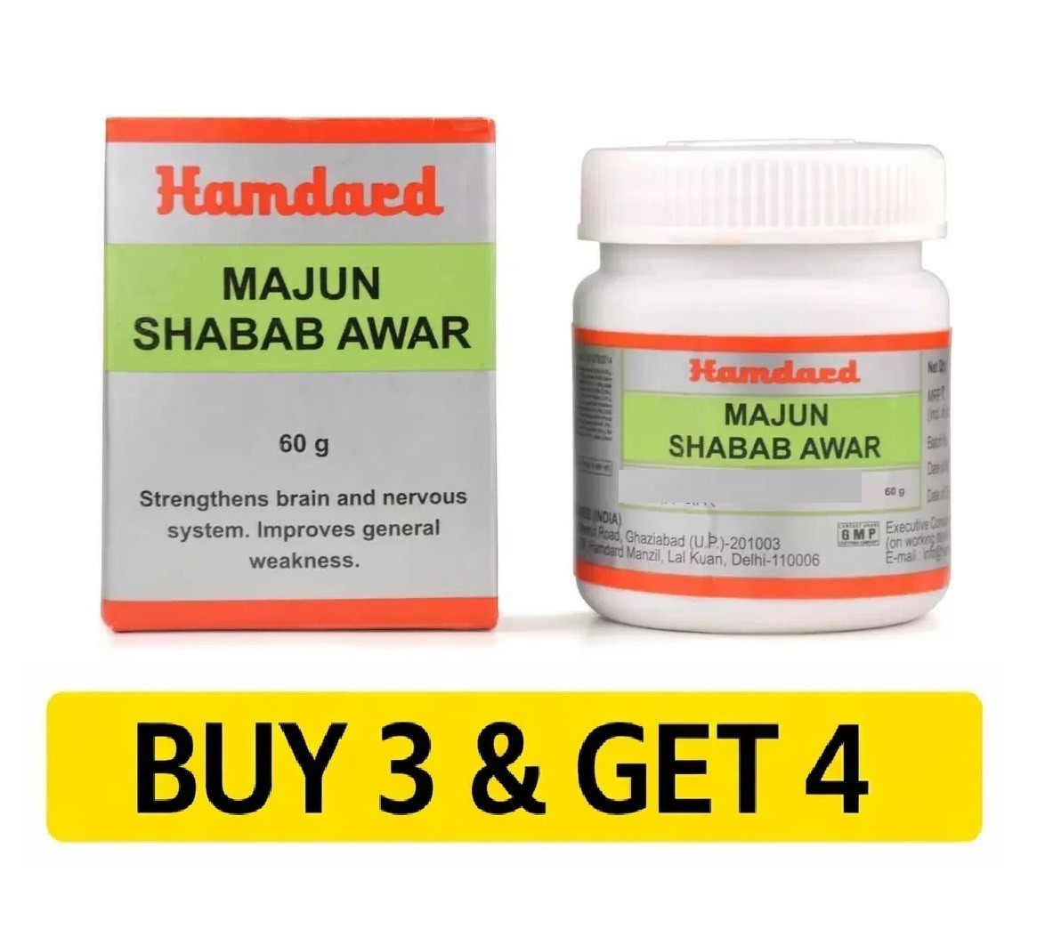 Hamdard Majun Shabab Awar 60gm Paste (BUY 3 & GET 4)
