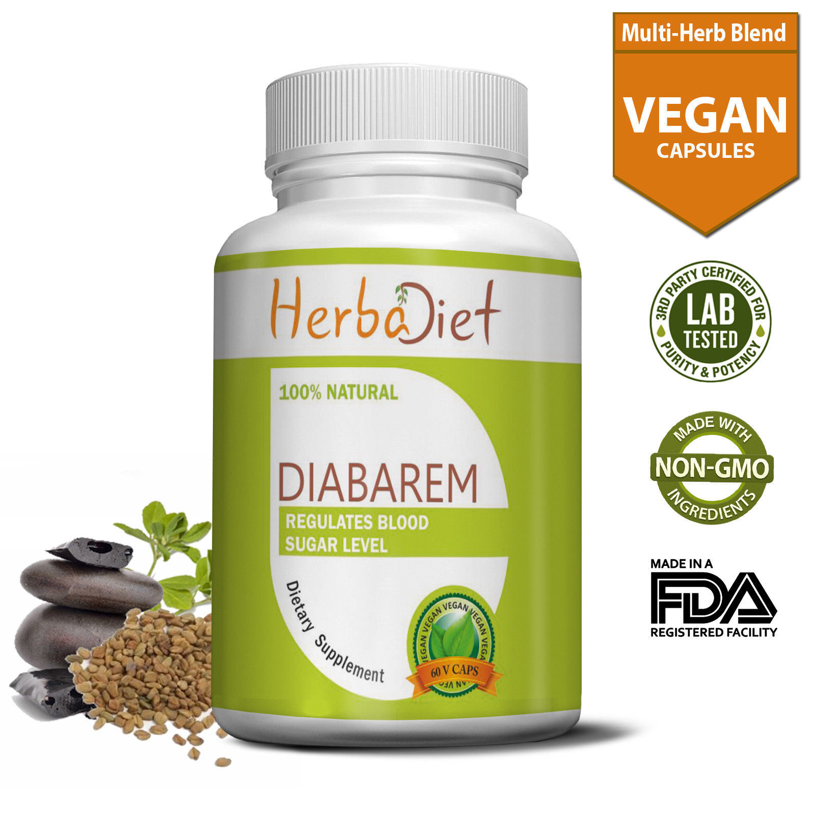 Natural Herbal Formula for Blood Sugar Control Glucose Metabolism Supplement