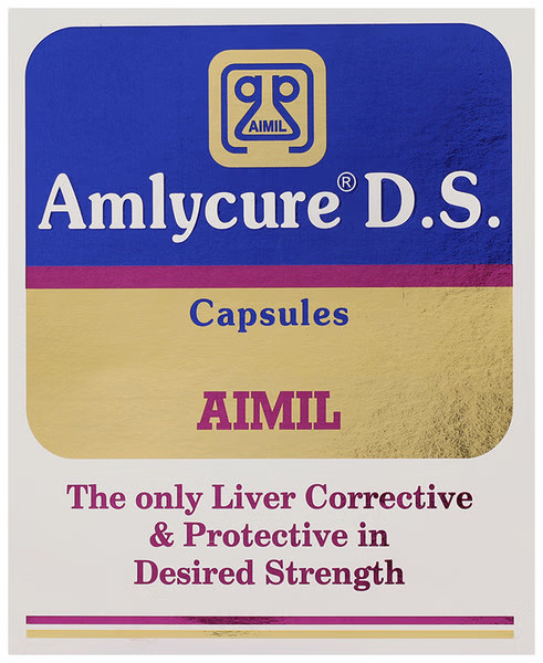 Aimil AMLYCURE DS Herbal Capsules, Herbal Ayurvedic Liver Wellness