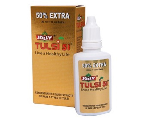 Jolly Tulsi / Basil / Ocimum Tenuiflorum 51 Natural Drops antioxidant Healthy
