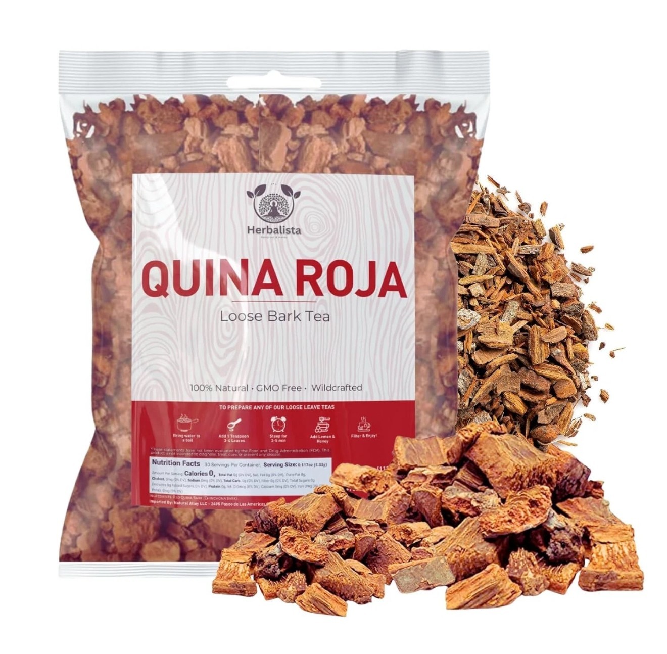 Quina Roja – Cinchona bark – Corteza de cinchona – Red cinchona IMPORTED MEXICO