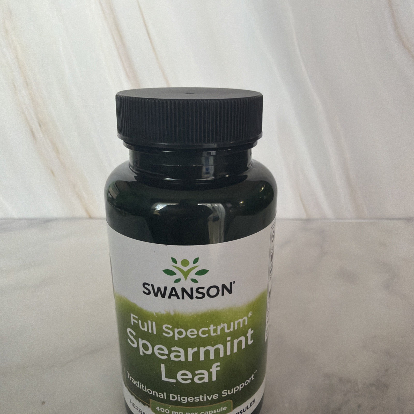 Swanson Full Spectrum Spearmint Leaf Capsules, 400 mg, 60 Count