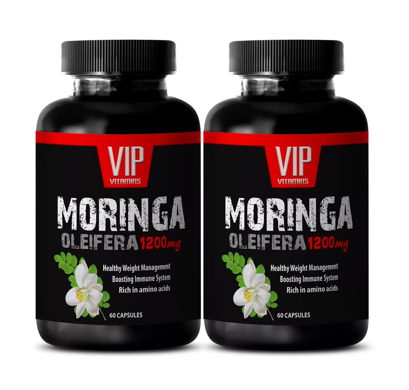High-protein leaves – MORINGA OLEIFERA – Alkaline food 2 Bottles 120 Capsules