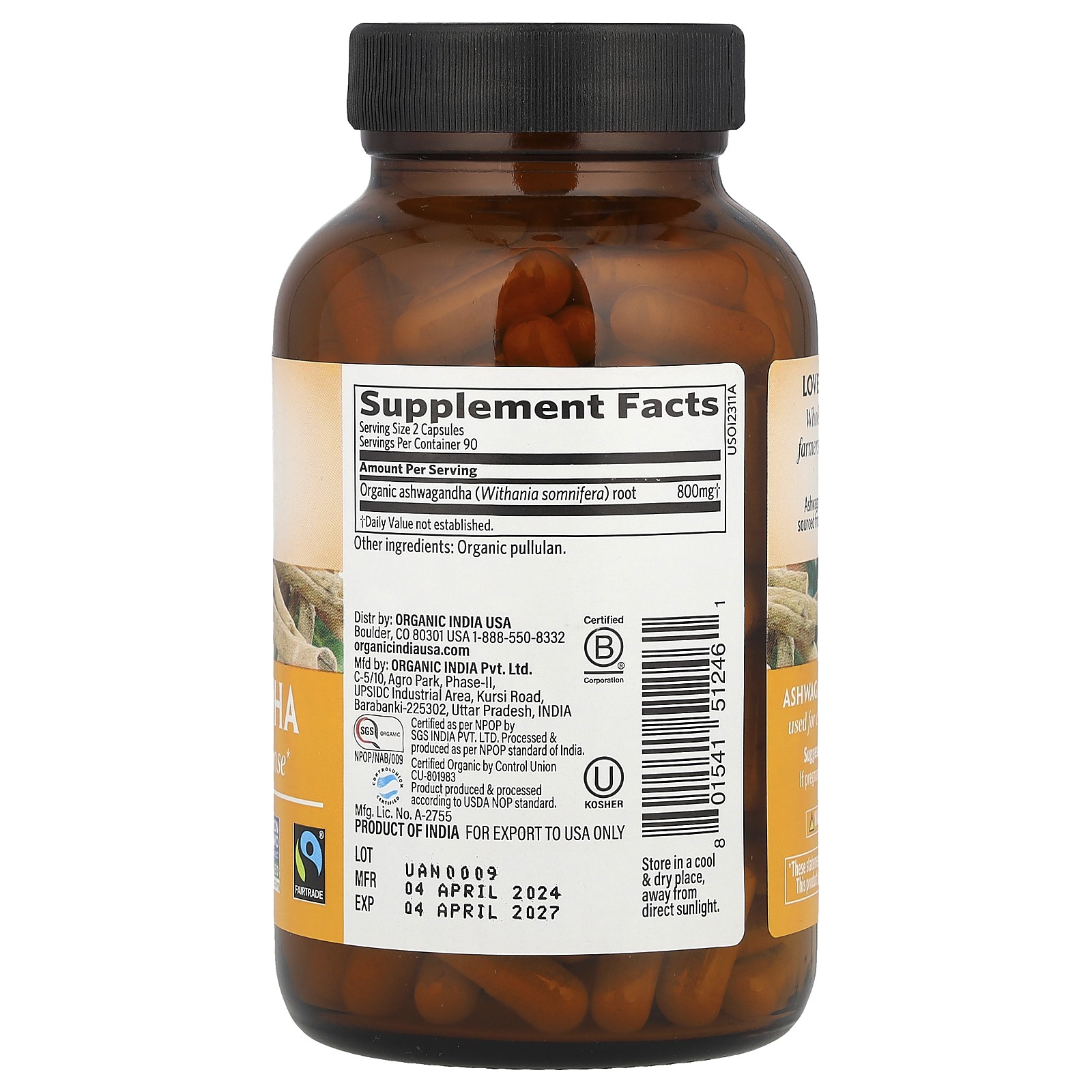Ashwagandha, 180 Vegetarian Caps