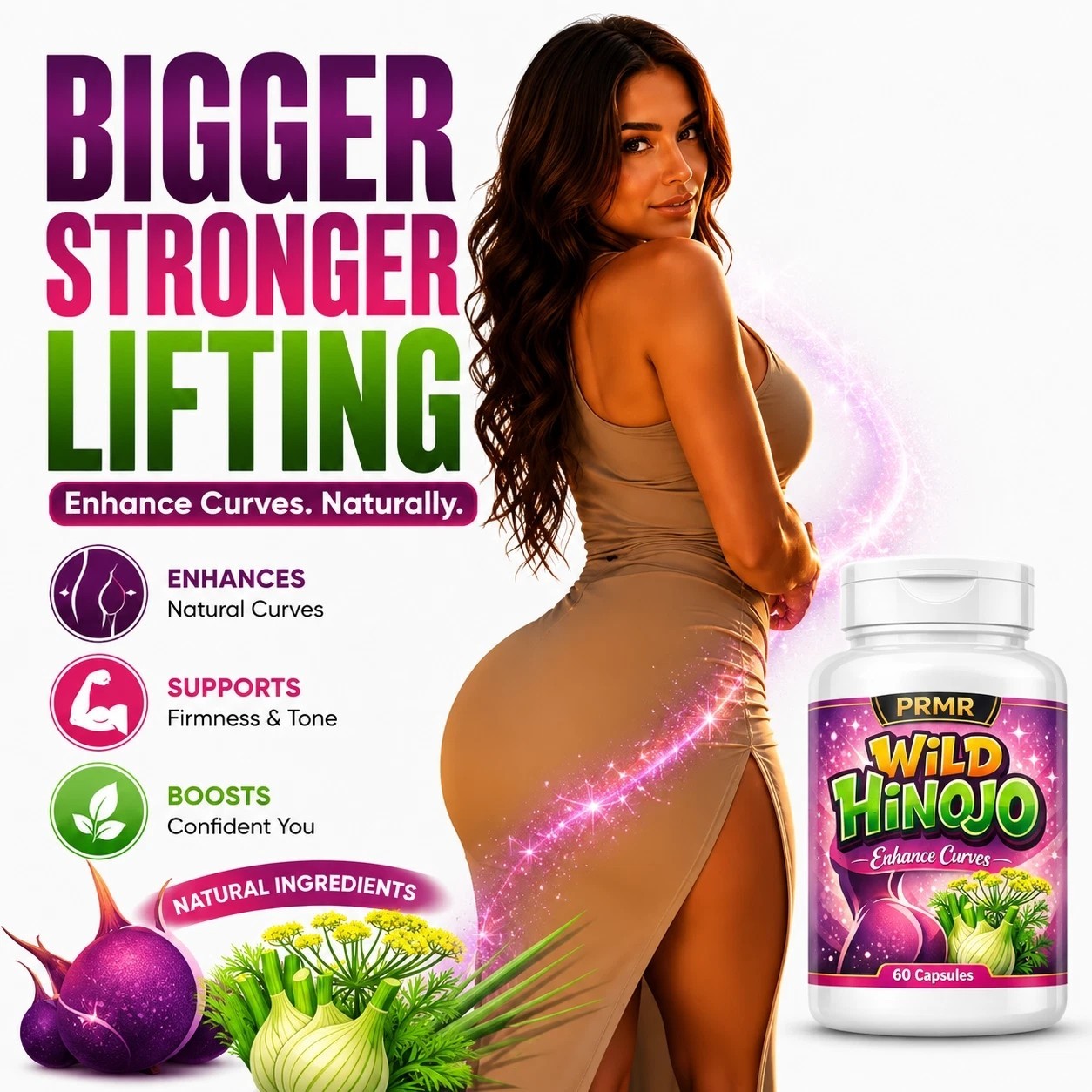 Bust Butt Growth Firmer Enhancer 60 Caps Natural Supplement Pills