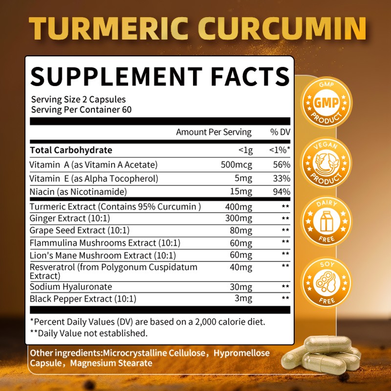 Turmeric Curcumin 2000mg 120ct – 95% Curcuminoids with BioPerine & CoQ10