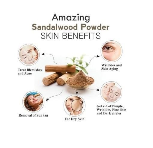 WHITE SANDALWOOD Safed Chandan POWDER Untreated Organic for Skin Care Routin