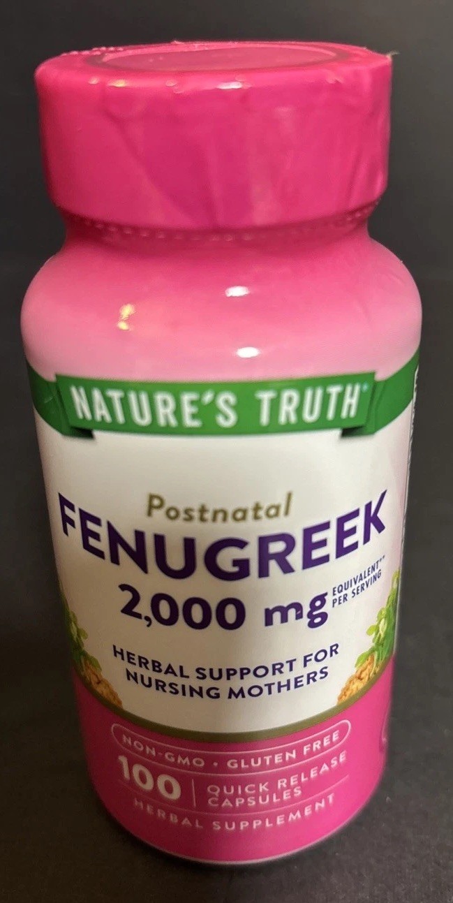 Fenugreek 2000mg Equivalent Per Serving 100 Capsules Support for Nursing Mothers