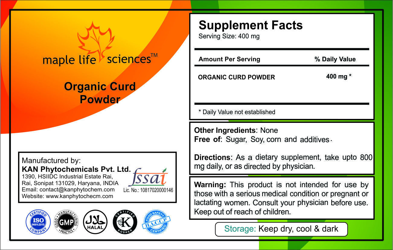 ORGANIC Curd Powder Protein Casein Used in cosmetics skin care Hair loss