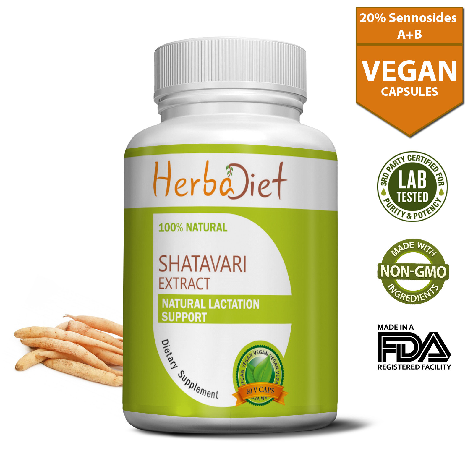 Women Health Support Supplement Shatavari Extract 40% 500mg Vegan Capsules