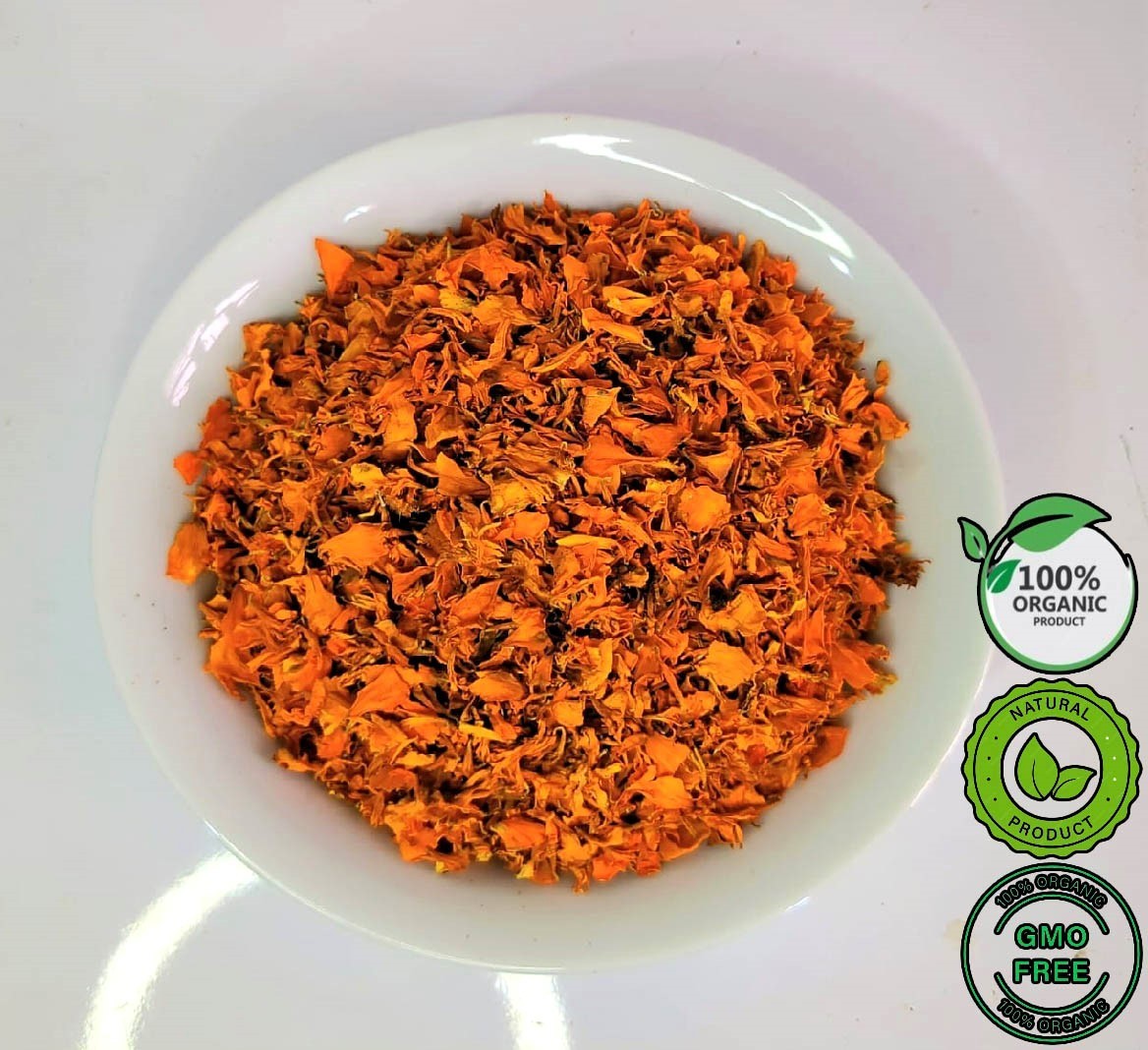 Marigold Flower Petals, Dried Tagetes erecta Organic Pure Restorative Herbal Tea