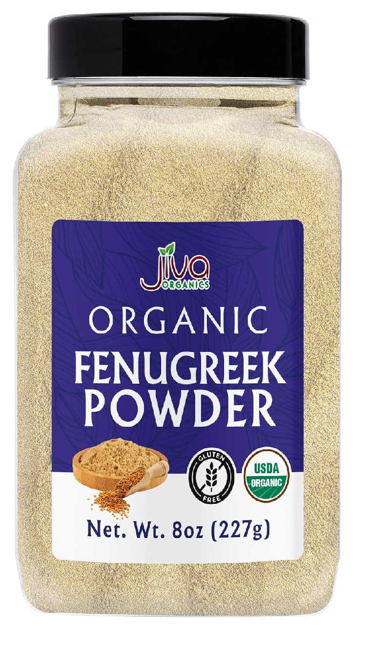 Organic Fenugreek Powder 8oz Jar – Gluten Free, Non-GMO, Methi Powder, Pure, Raw