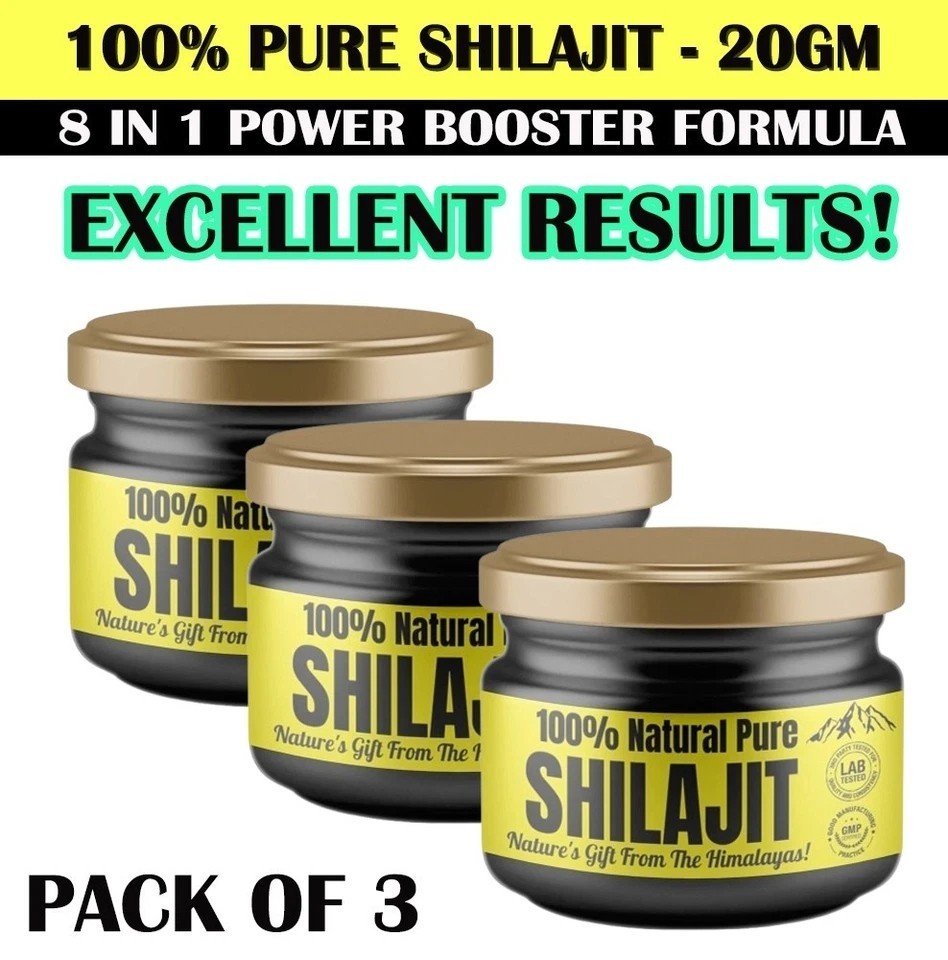 100% Himalayan Shilajit, Soft Resin, Organic, Extremely Potent, Fulvic Acid 20gm