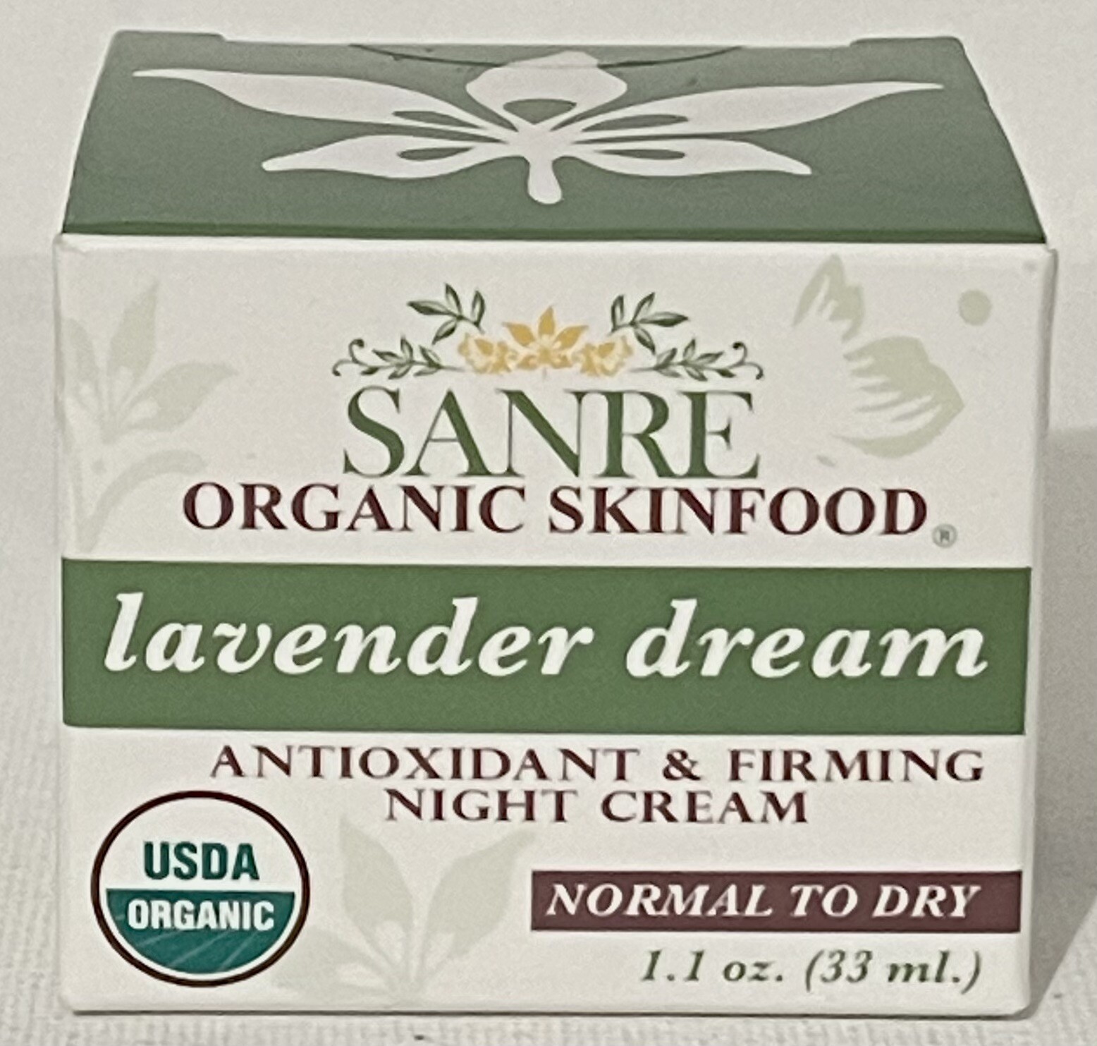 Sanre Organic Skinfood Lavender Dream , 1.1 Oz 33 ML, New