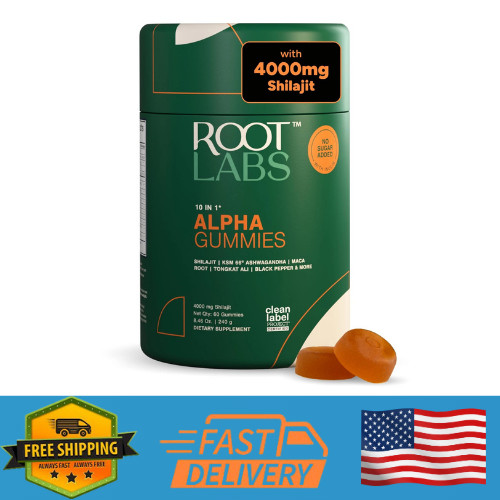 Root Labs 10-1 Alpha Shilajit Gummies | 4000mg Shilajit with ShilAbsorb® | KS…