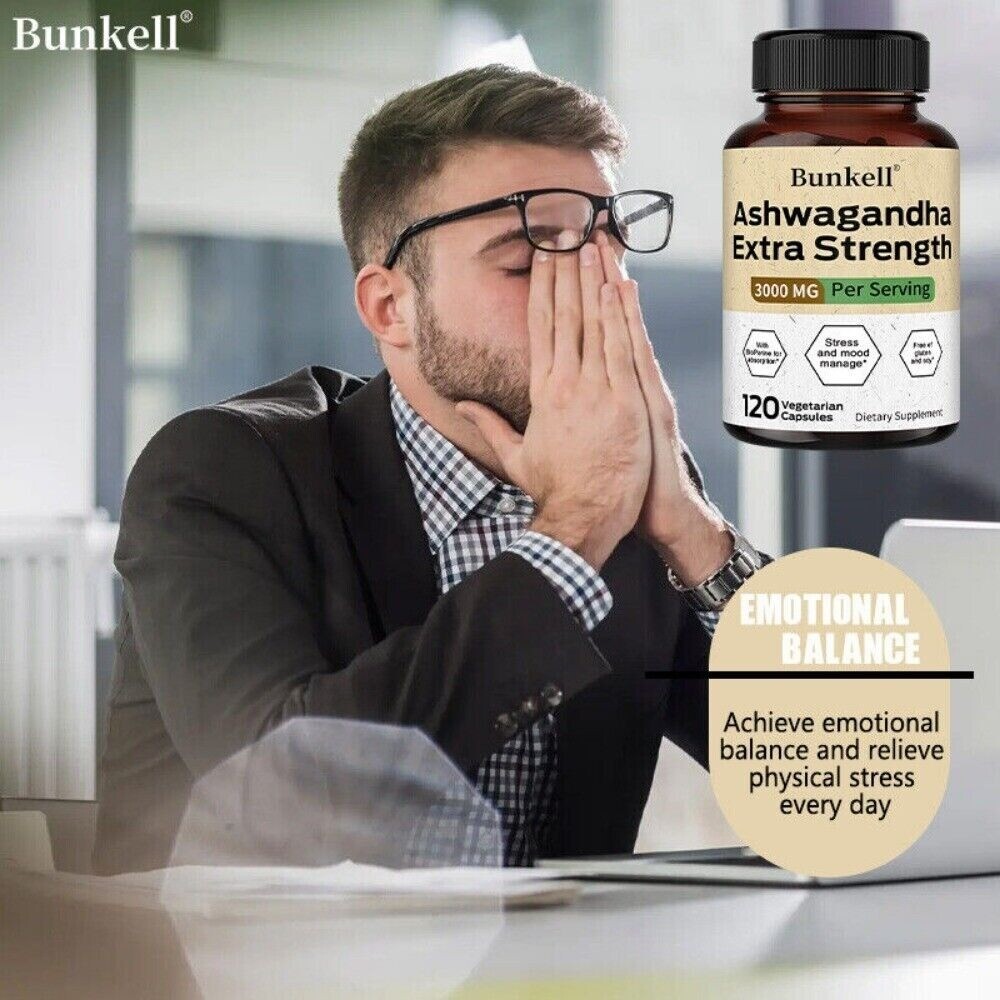 Ashwagandha Capsules with BioPerine for Absorption Stress and Mood Manage – US