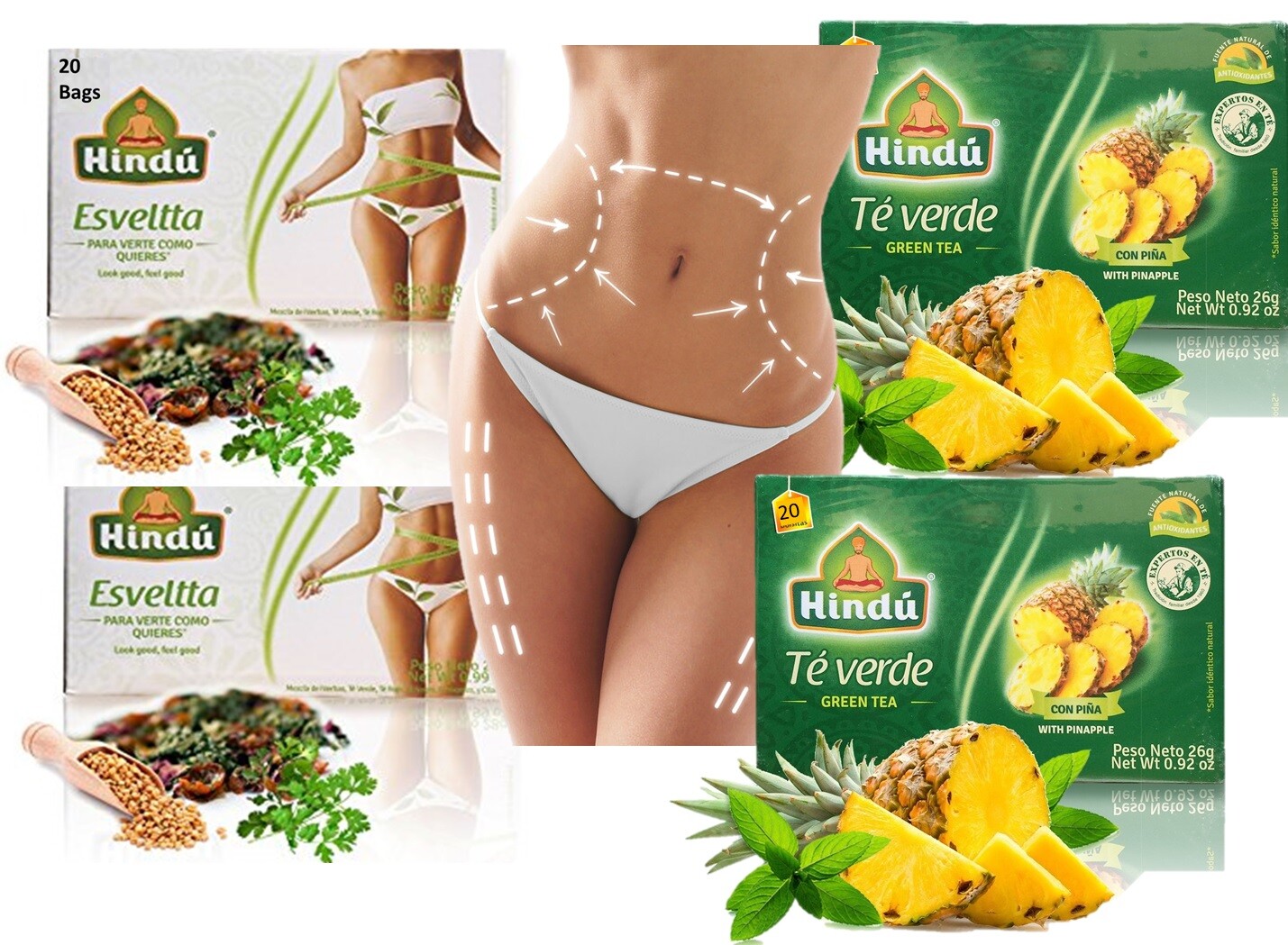 Detox Weight Loss Tea Skinny Fit Supports Bloating, Increase Metabolism 80 Bags